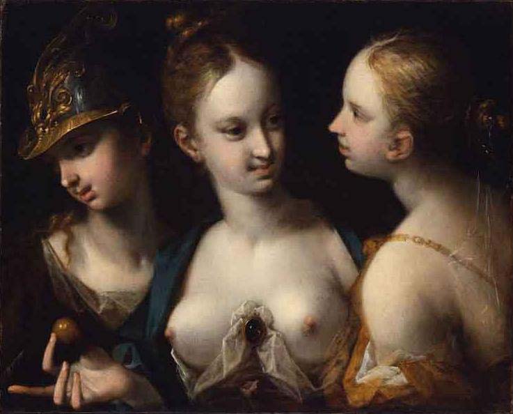 Hans von Aachen Pallas Athena, Venus and Juno